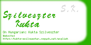 szilveszter kukta business card